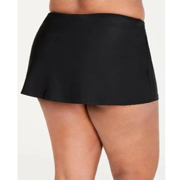 Island Escape Bikini Swim Skirt Women's Plus-size Solid Mini Swimwear Bottom - Picture 4 of 6